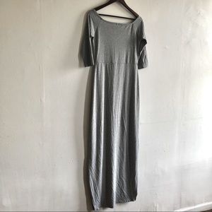 Heather Gray Off Shoulder Resort Long Maxi Dress